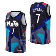 Maglia Brooklyn Nets Kevin Durant #7 Citta 2023-24 Nero
