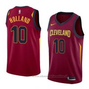 Maglia Cleveland Cavaliers John Holland NO 10 Icon 2018 Rosso