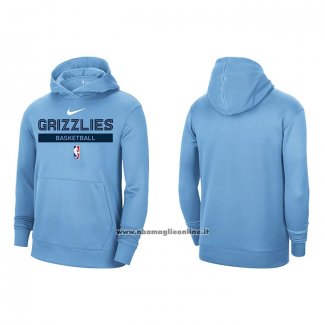 Felpa con Cappuccio Memphis Grizzlies Practice Performance 2022-23 Blu