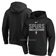 Felpa con Cappuccio San Antonio Spurs Practice Performance 2022-23 Nero