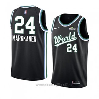 Maglia 2019 Rising Star Lauri Markkanen NO 24 World Nero