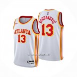 Maglia Atlanta Hawks Bogdan Bogdanovic No 13 Association 2024-25 Bianco