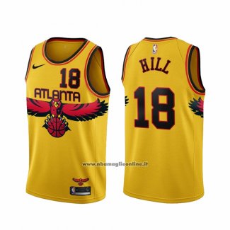 Maglia Atlanta Hawks Solomon Hill #18 Citta 2021-22 Giallo