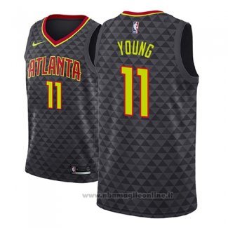 Maglia Atlanta Hawks Trae Young NO 11 Icon 2018 Nero