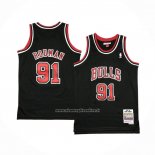 Maglia Bambino Chicago Bulls Dennis Rodman #91 Mitchell & Ness 1997-98 Nero