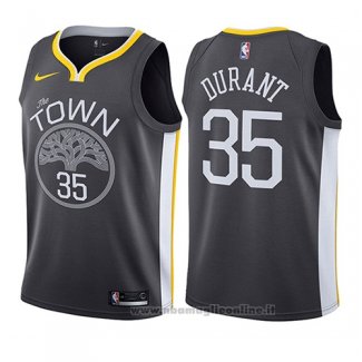 Maglia Bambino Golden State Warriors Kevin Durant NO 35 Statement 2017-18 Grigio