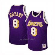 Maglia Bambino Los Angeles Lakers Kobe Bryant No 8 Mitchell & Ness 1996-97 Viola