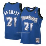 Maglia Bambino Minnesota Timberwolves Kevin Garnett #21 Hardwood Classics Throwback 2003-04 Blu