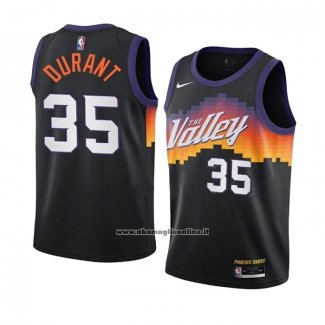 Maglia Bambino Phoenix Suns Kevin Durant #35 Citta 2020-21 Nero