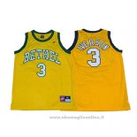 Maglia Bethel Allen Iverson NO 3 Throwback Giallo