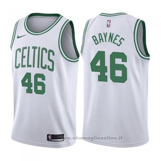 Maglia Boston Celtics Aron Baynes NO 46 Association 2017-18 Bianco