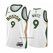 Maglia Boston Celtics Derrick White #9 Citta 2023-24 Bianco
