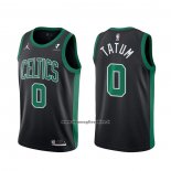 Maglia Boston Celtics Jayson Tatum #0 Statement 2021-22 Nero