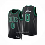 Maglia Boston Celtics Jayson Tatum No 0 Statement 2023-25 Nero