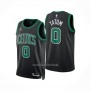 Maglia Boston Celtics Jayson Tatum No 0 Statement 2023-25 Nero