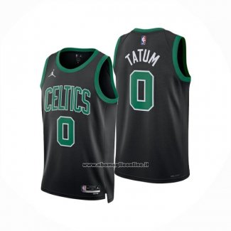 Maglia Boston Celtics Jayson Tatum No 0 Statement 2023-25 Nero
