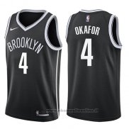 Maglia Brooklyn Nets Jahlil Okafor NO 4 Icon 2017-18 Nero