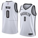 Maglia Brooklyn Nets James Webb NO 0 Association 2017-18 Bianco