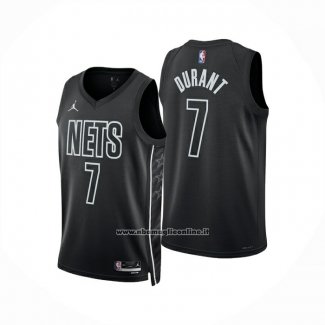 Maglia Brooklyn Nets Kevin Durant No 7 Statement 2025-26 Nero