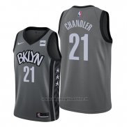 Maglia Brooklyn Nets Wilson Chandler NO 21 Statement Edition Grigio