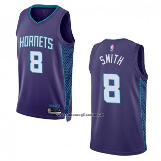 Maglia Charlotte Hornets Dennis Smith #8 Statement 2022-23 Viola