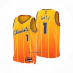 Maglia Charlotte Hornets Lamelo Ball No 1 Citta 2025-26 Arancione