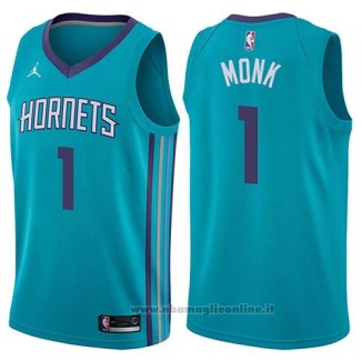 Maglia Charlotte Hornets Malik Monk NO 1 Icon 2017-18 Verde