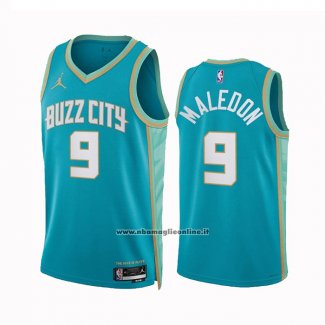 Maglia Charlotte Hornets Theo Maledon #9 Citta 2023-24 Verde