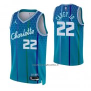 Maglia Charlotte Hornets Vernon Carey JR. #22 Citta 2021-22 Blu