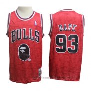 Maglia Chicago Bulls Bape NO 93 Hardwood Classics Rosso