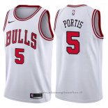 Maglia Chicago Bulls Bobby Portis NO 5 Association 2017-18 Bianco