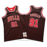 Maglia Chicago Bulls Dennis Rodman NO 91 Mitchell & Ness Nero