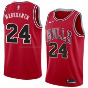 Maglia Chicago Bulls Lauri Markkanen NO 24 Icon 2018 Rosso