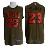 Maglia Chicago Bulls Michael Jordan NO 23 Nike Verde