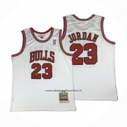 Maglia Chicago Bulls Michael Jordan No 23 Autentico 1997-98 Bianco