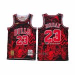 Maglia Chicago Bulls Michael Jordan No 23 Mitchell & Ness 1995-96 Nero Rosso