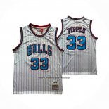 Maglia Chicago Bulls Scottie Pippen No 33 Mitchell & Ness 1997-98 Bianco1