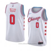 Maglia Chicago Bulls Tyler Ulis NO 0 Citta 2018 Bianco