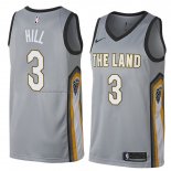 Maglia Cleveland Cavaliers George Hill NO 3 Citta 2018 Grigio