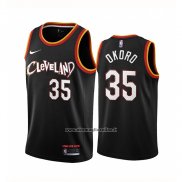 Maglia Cleveland Cavaliers Isaac Okoro #35 Citta 2020-21 Nero