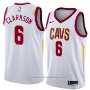 Maglia Cleveland Cavaliers Jordan Clarkson NO 6 Association 2018 Bianco