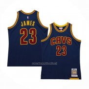 Maglia Cleveland Cavaliers LeBron James #23 Mitchell & Ness 2015-16 Blu