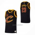 Maglia Cleveland Cavaliers Lebron James No 23 Authentic 2015-16 Nero