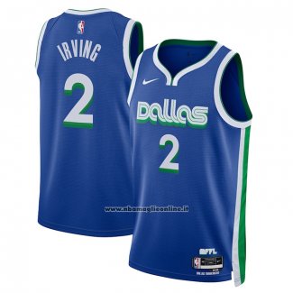 Maglia Dallas Mavericks Kyrie Irving #2 Citta 2022-23 Blu