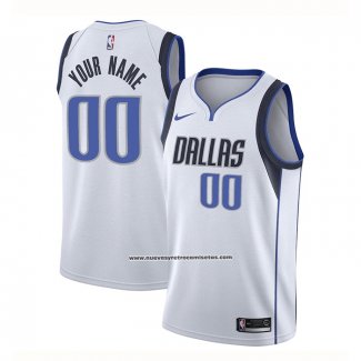 Maglia Dallas Mavericks Personalizzate Association 2020-21 Bianco