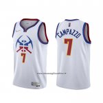 Maglia Denver Nuggets Facundo Campazzo #7 Earned 2020-21 Bianco