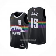 Maglia Denver Nuggets Nikola Jokic No 15 Citta 2025-26 Nero
