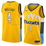 Maglia Denver Nuggets Paul Millsap NO 4 Statement 2018 Giallo