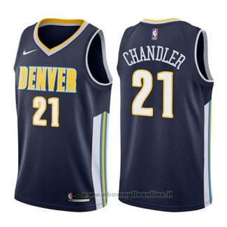 Maglia Denver Nuggets Wilson Chandler NO 21 Icon 2017-18 Blu