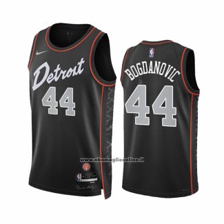 Maglia Detroit Pistons Bojan Bogdanovic #44 Citta 2023-24 Nero